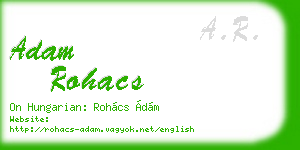 adam rohacs business card